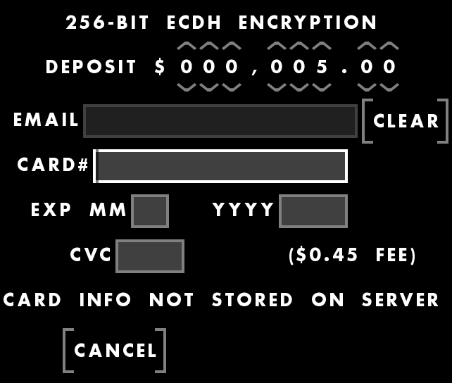 Deposit Screen